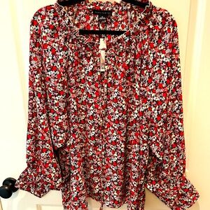 Sanctuary Blouse/Top Floral Long Sleeve 2X NWT